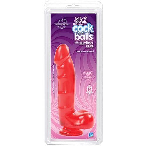 Jelly Jewel Cock & Suction Cup Dong - Ruby