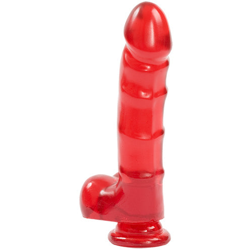 Jelly Jewel Cock & Suction Cup Dong - Ruby