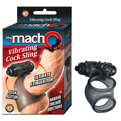 The Macho Vibrating Cock Sling - Black