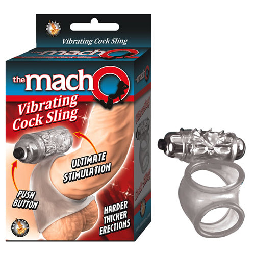 The Macho Vibrating Cock Sling - Clear