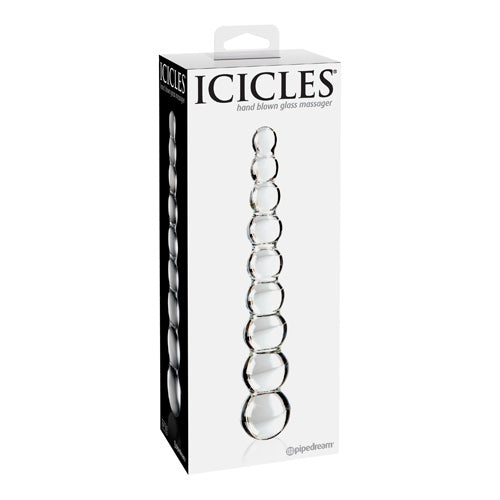 Icicles - No. 2 - Hand Blown Glass Massager - Clear