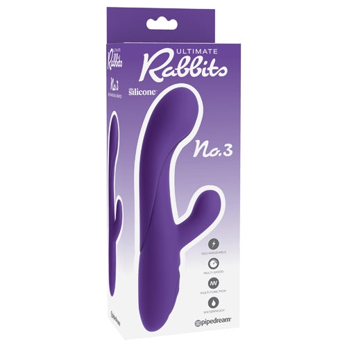 Ultimate Rabbit No. 3 Silicone Rechargeable 9 Function Vibe - Pink