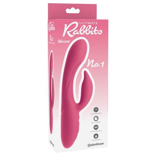 Ultimate Rabbit No. 1 Silicone Rechargeable 9 Function Vibe - Pink