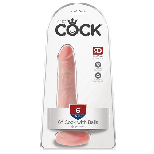 King Cock 6" Cock - Ivory
