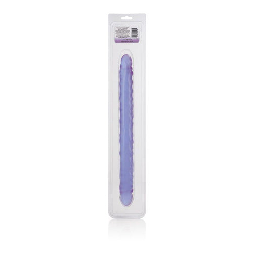 Slim Jim Duo Veined Reflective Jelly 17" Double Dong - Purple