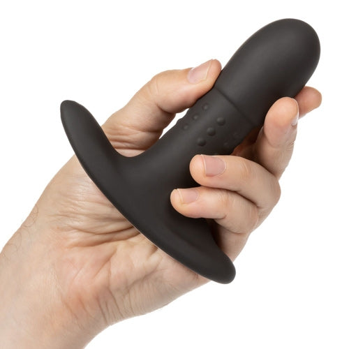 12 Function USB Rechargeable Silicone Beaded Probe - Black