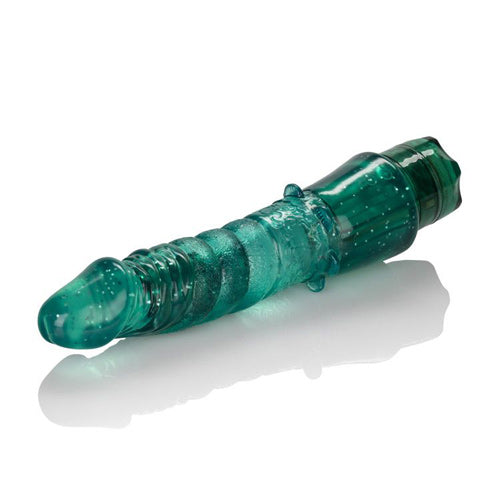 10 Function Emerald Studs 7" Vibrator - Arouser - Green (MS
