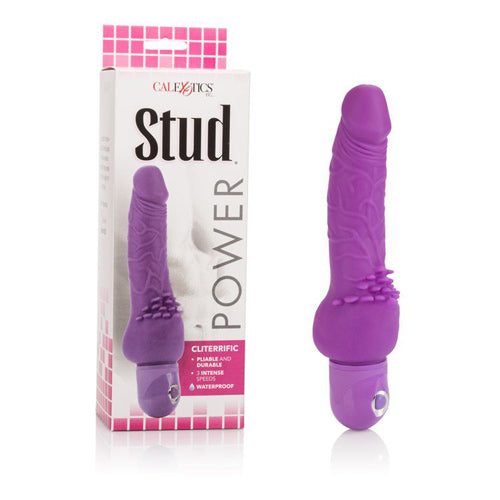 Waterproof Power Stud Vibrating Dongs - Cliterrific - Purple