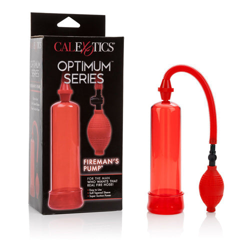 Fireman's Non-Vibrating Quick Release Penis Pump - Red