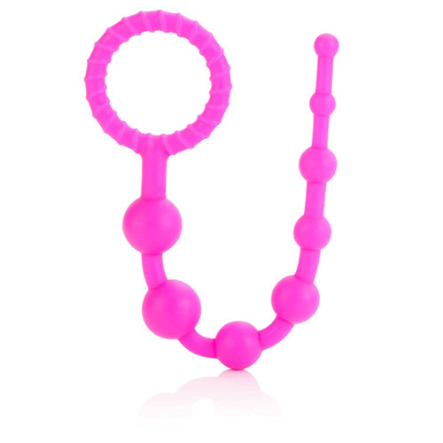 Booty Call Collection - Silicone X-10 Anal Beads - Pink