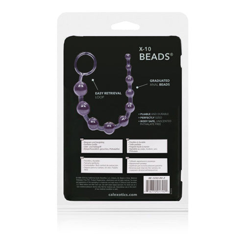 X-10 Beads Jelly Anal Beads - Purple