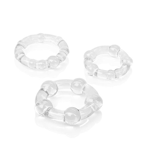 Island Rings - 3 Pack Non-Vibrating Cock Rings - Clear