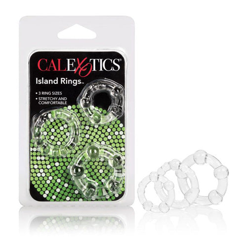 Island Rings - 3 Pack Non-Vibrating Cock Rings - Clear