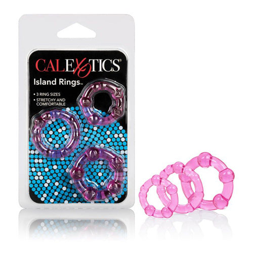 Island Rings - 3 Pack Non-Vibrating Cock Rings - Pink