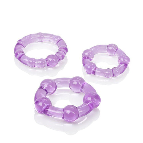 Island Rings - 3 Pack Non-Vibrating Cock Rings - Purple