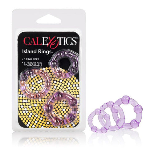Island Rings - 3 Pack Non-Vibrating Cock Rings - Purple