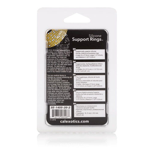 Silicone Support Rings - Non-Vibrating Cock Rings - 3 Pack - Clear