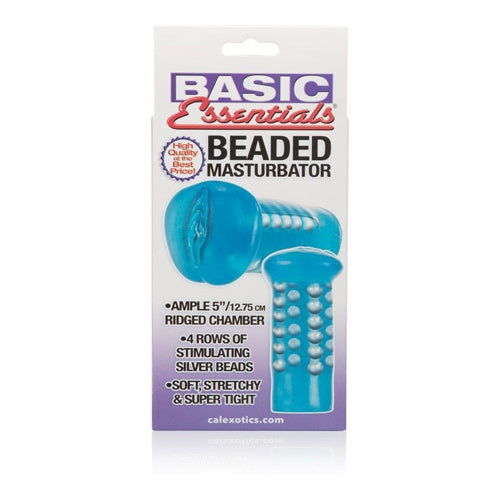 Basic Essentials - Beaded Masturbator - Non-Vibrating - Blue
