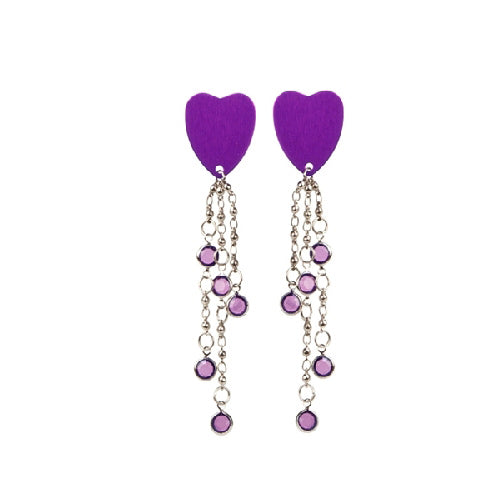 Body Charms Body Jewellery - Purple Hearts