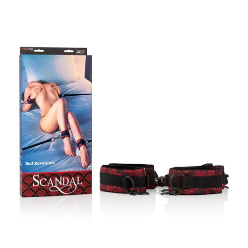 Scandal Bondage Collection: Bed Restraints - Black/Red