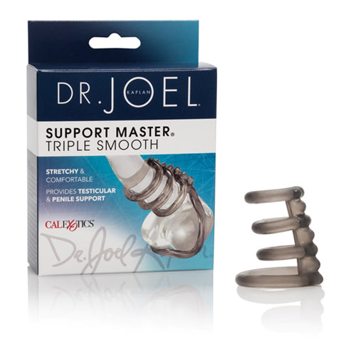 Dr. Joel Kaplan - Support Master - Triple Smooth Non-Vibrating Cock Ring - Smoke