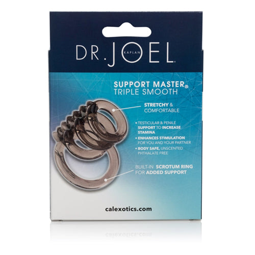 Dr. Joel Kaplan - Support Master - Triple Smooth Non-Vibrating Cock Ring - Smoke