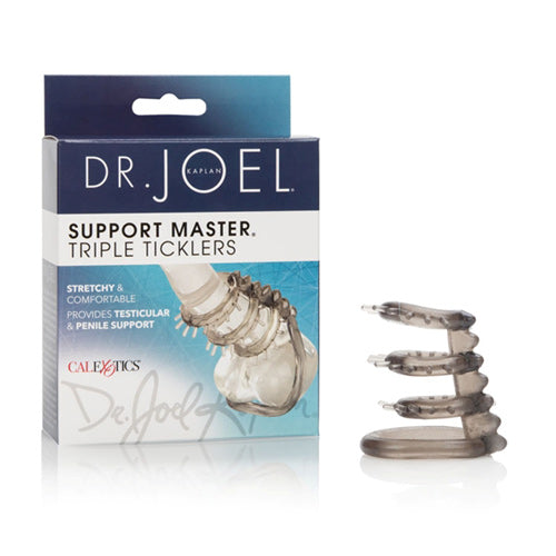 Dr. Joel Kaplan - Support Master Triple Ticklers Non-Vibrating Cock Ring - Smoke