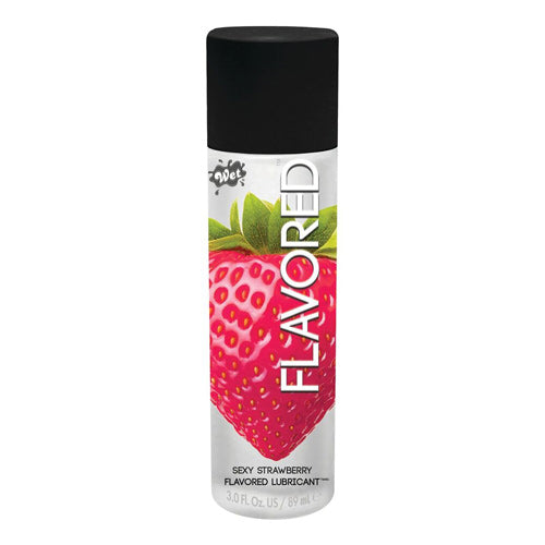 Wet Flavoured Water Based Lubricant - 3oz - Sexy Strawberry