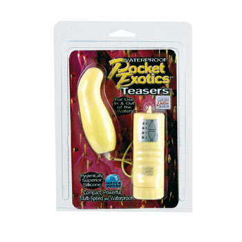 Waterproof Pocket Exotics Teaser Bullet & Remote - Yellow