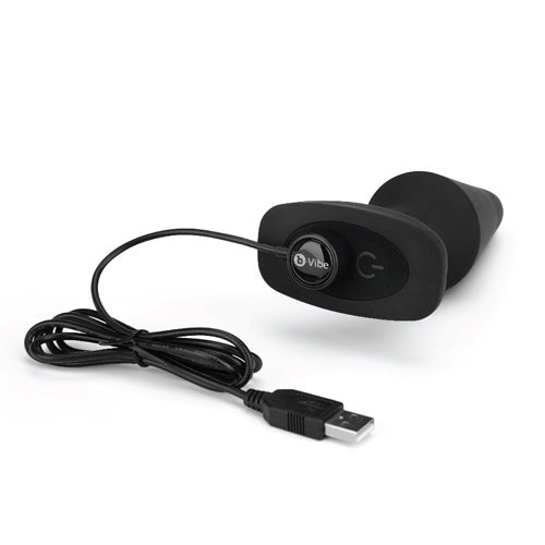 Rimming Plug XL Remote Controlled Rechargeable Plug Black