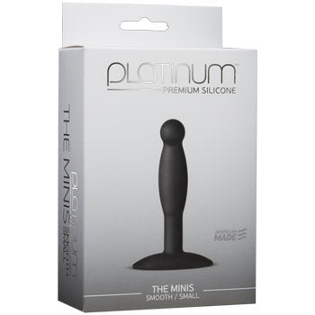 Platinum Premium Silicone Smooth Butt Plug Small - Black