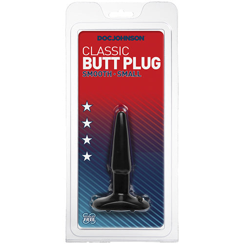 Classic Non-Vibrating Butt Plug - Small - Black