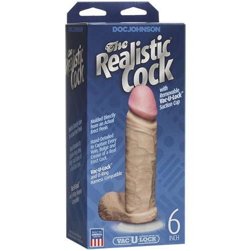 The Realistic Cock 6" Non-Vibrating Dong - Flesh