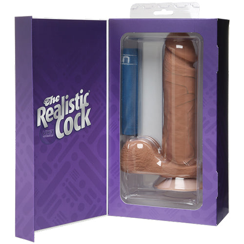 The Realistic UR3 Cock - 8" - Brown 