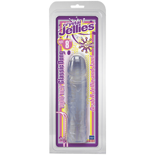 Classic 8" Non-Vibrating Dildo - Clear Jellie