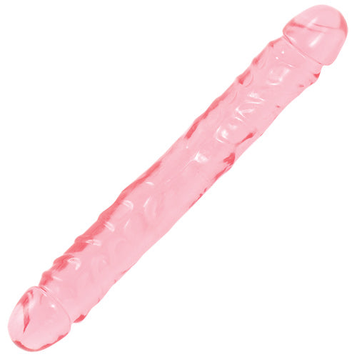 Jr. Double Dong 12" Non-Vibrating Dong - Pink Jellie