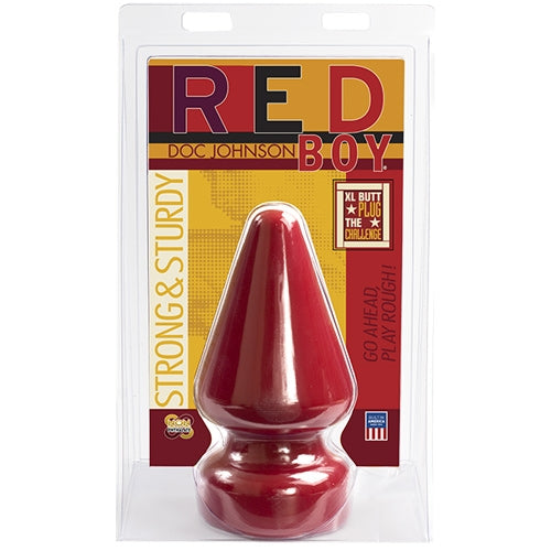 Big Boy Extra Large Non-Vibrating Butt Plug - Red