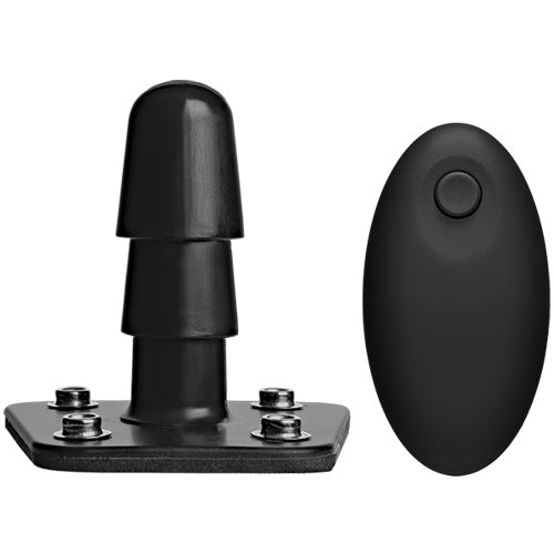 Vac-U-Lock Wireless 7 Function Vibrating Plug Accessory - Black