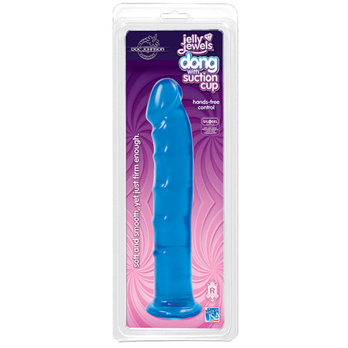 Jelly Jewel Suction Cup Dong - Sapphire Blue