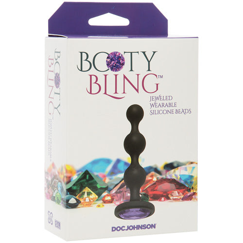 Booty Bling Jeweled Wearable Silicone Beads - Purple
