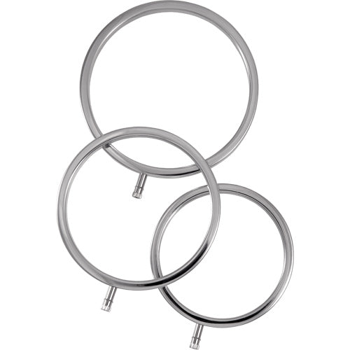 Solid Metal Scrotal Ring Set 3 Sizes - Electrastim