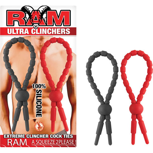 Ram Ultra Clincher Cock Ties - Black and Red