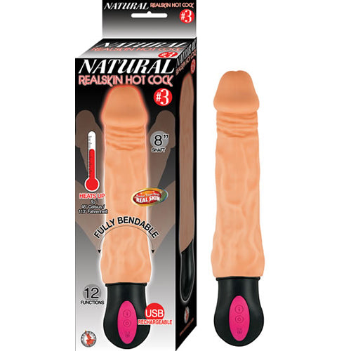 Natural Realskin 8 inch Hot Cock #3 - Ivory