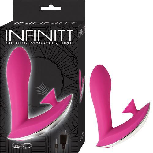 Infinitt Suction Massager Three Silicone 10 Function vibe - Pink