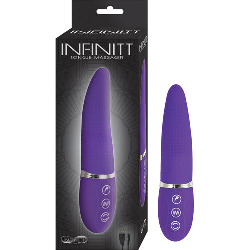 Infinitt Tongue 7 Inch Silicone Massager - Purple