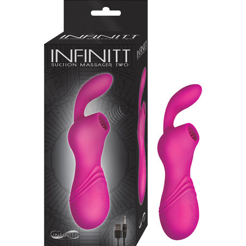 Infinitt Suction Massager Two Silicone 12 Function vibe - Pink