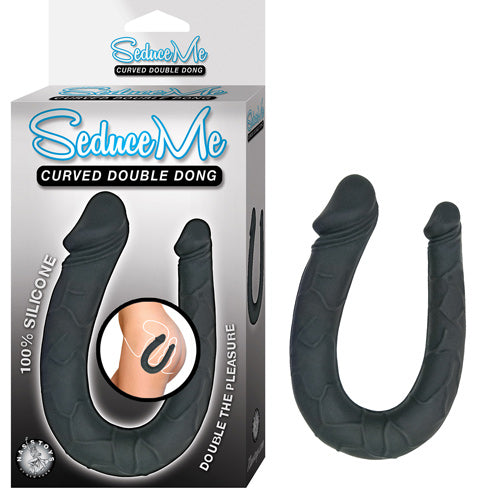 Curved 13 Inch Seduce Me Double Dong - Black