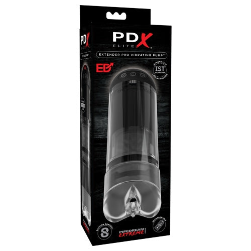 PDX Elite 5 Function Extender Pro Vibrating Pump - Clear