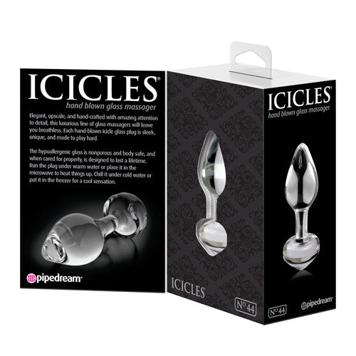 Icicles No. 44 - Clear - Hand Blown Glass Massager