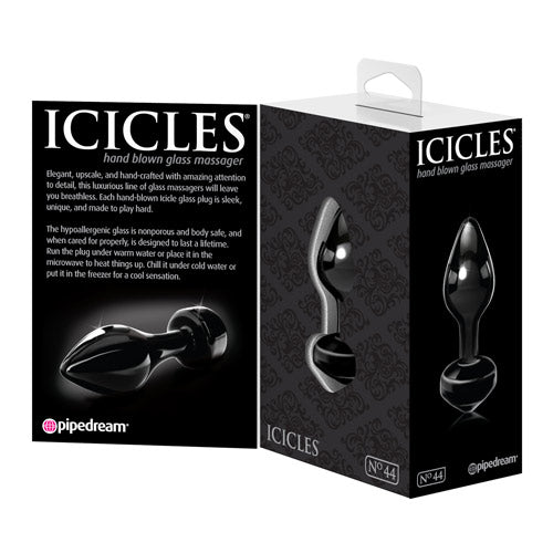 Icicles No. 44 - Black - Hand Blown Glass